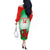 Custom Wales Rugby Off The Shoulder Long Sleeve Dress 2023 Come On Cymru Champions World Cup - Wonder Print Shop