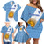 Argentina Rugby Family Matching Off Shoulder Short Dress and Hawaiian Shirt 2023 Go Champions Los Pumas World Cup - Wonder Print Shop