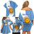 Argentina Rugby Family Matching Off Shoulder Short Dress and Hawaiian Shirt 2023 Go Champions Los Pumas World Cup - Wonder Print Shop