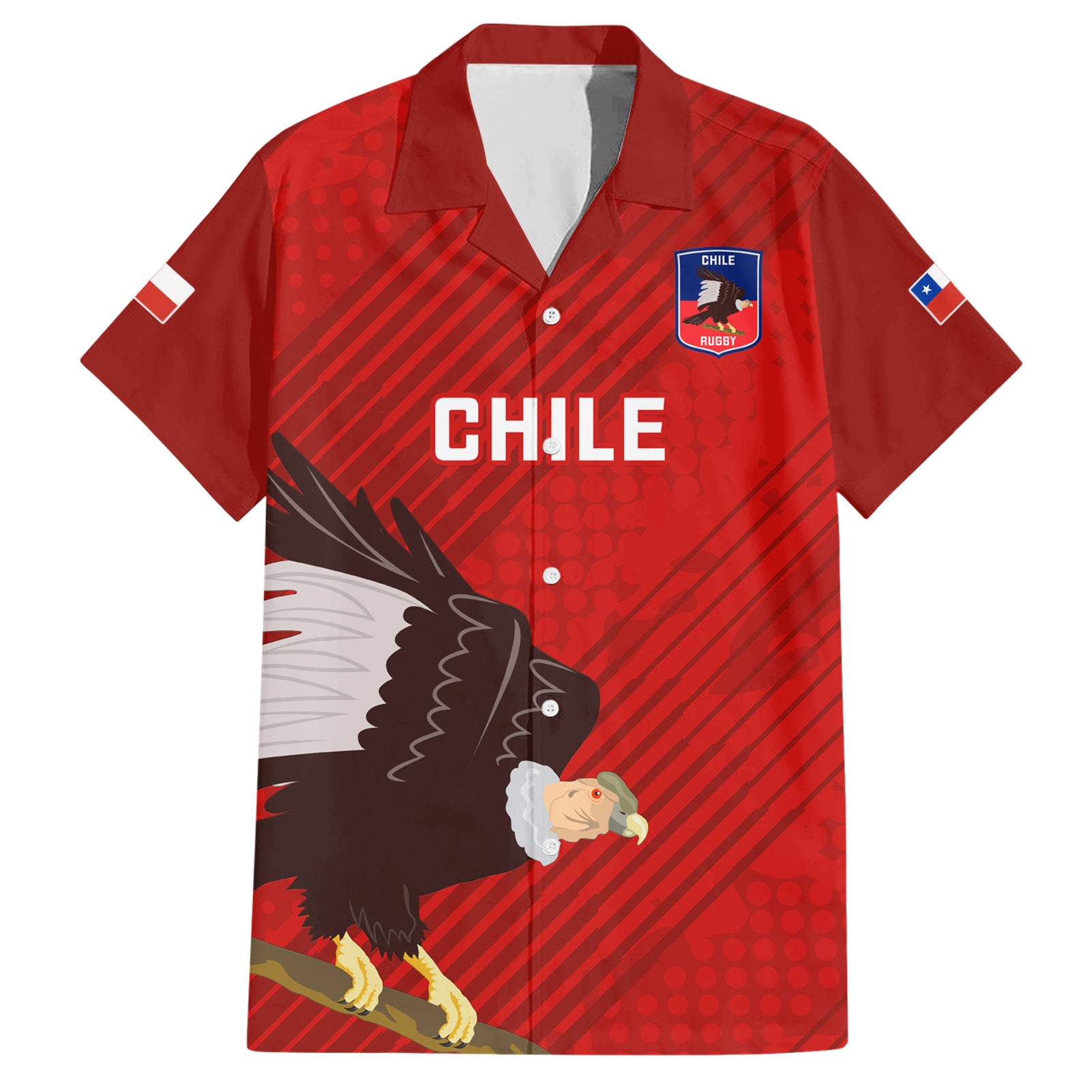 Chile Rugby Hawaiian Shirt 2023 Los Condores Grunge Style - Wonder Print Shop