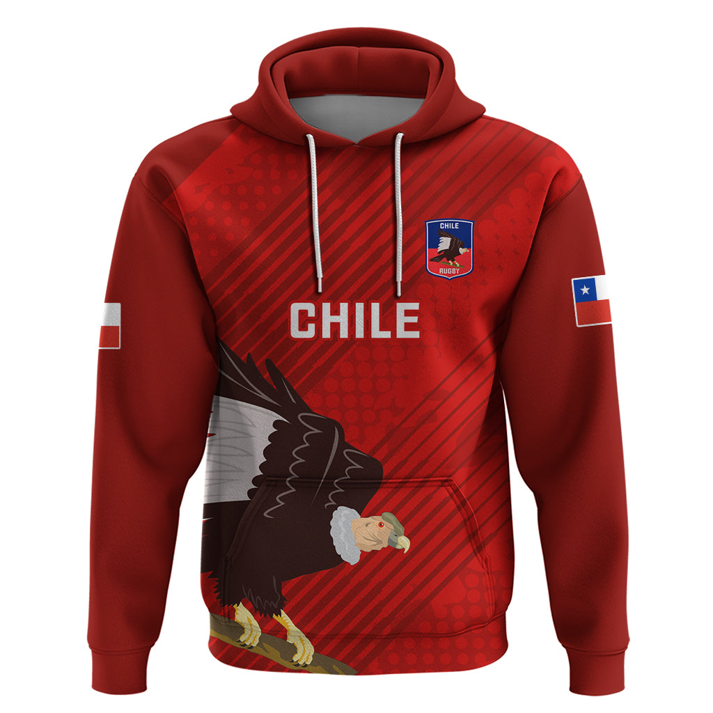 Chile Rugby Hoodie 2023 Los Condores Grunge Style - Wonder Print Shop