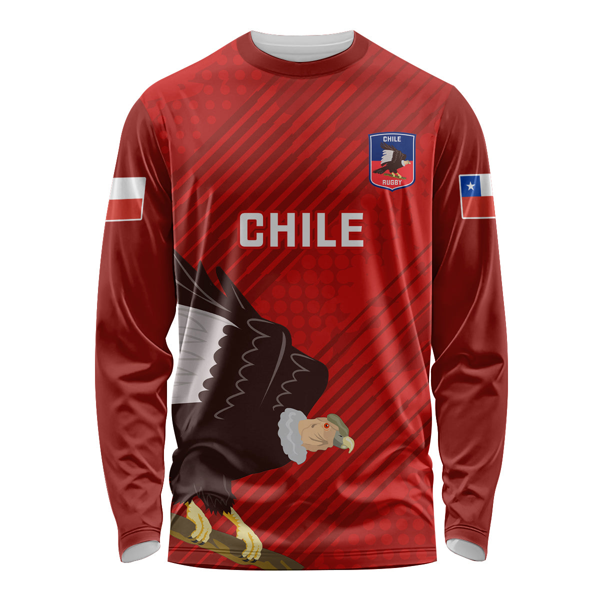 Chile Rugby Long Sleeve Shirt 2023 Los Condores Grunge Style - Wonder Print Shop