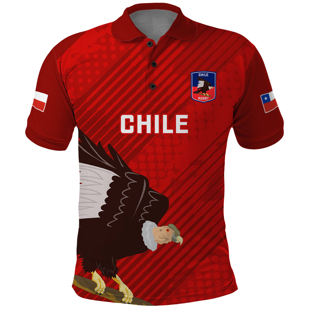 Chile Rugby Polo Shirt 2023 Los Condores Grunge Style - Wonder Print Shop