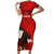 Chile Rugby Short Sleeve Bodycon Dress 2023 Los Condores Grunge Style - Wonder Print Shop