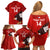 Custom Chile Rugby Family Matching Off Shoulder Short Dress and Hawaiian Shirt 2023 Los Condores Grunge Style - Wonder Print Shop