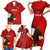 Custom Chile Rugby Family Matching Short Sleeve Bodycon Dress and Hawaiian Shirt 2023 Los Condores Grunge Style - Wonder Print Shop