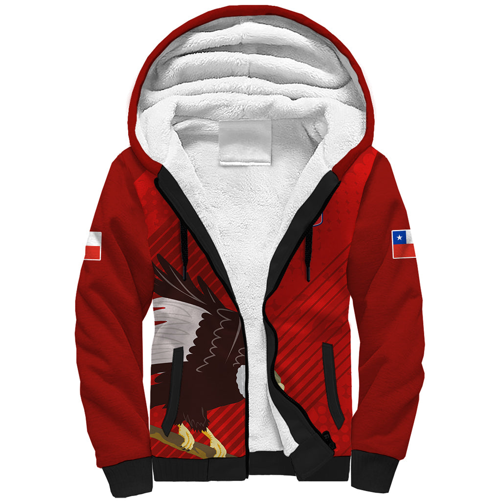 Custom Chile Rugby Sherpa Hoodie 2023 Los Condores Grunge Style - Wonder Print Shop