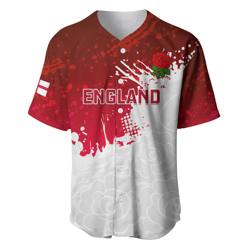 England Rugby Baseball Jersey 2023 Go Champions World Cup Red Rose - Wonder Print Shop