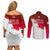 England Rugby Couples Matching Off Shoulder Short Dress and Long Sleeve Button Shirts 2023 Go Champions World Cup Red Rose - Wonder Print Shop