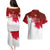 England Rugby Couples Matching Puletasi Dress and Hawaiian Shirt 2023 Go Champions World Cup Red Rose - Wonder Print Shop