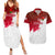 England Rugby Couples Matching Summer Maxi Dress and Hawaiian Shirt 2023 Go Champions World Cup Red Rose - Wonder Print Shop