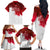 England Rugby Family Matching Off Shoulder Long Sleeve Dress and Hawaiian Shirt 2023 Go Champions World Cup Red Rose - Wonder Print Shop