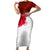 England Rugby Family Matching Short Sleeve Bodycon Dress and Hawaiian Shirt 2023 Go Champions World Cup Red Rose - Wonder Print Shop