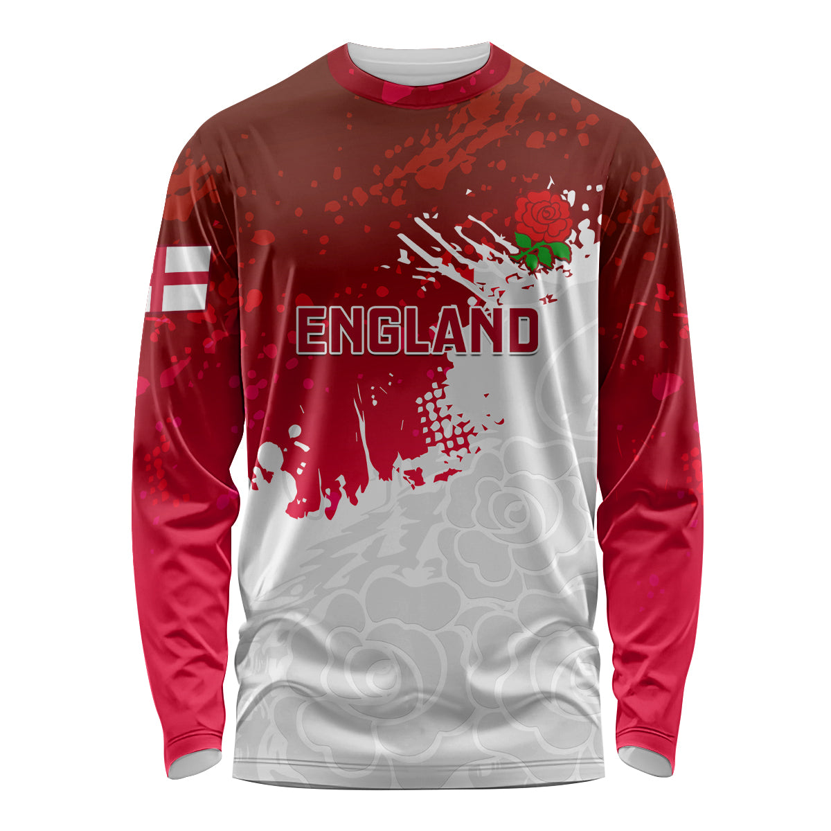 England Rugby Long Sleeve Shirt 2023 Go Champions World Cup Red Rose - Wonder Print Shop