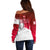 England Rugby Off Shoulder Sweater 2023 Go Champions World Cup Red Rose - Wonder Print Shop