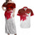 Custom England Rugby Couples Matching Off Shoulder Maxi Dress and Hawaiian Shirt 2023 Go Champions World Cup Red Rose - Wonder Print Shop