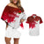 Custom England Rugby Couples Matching Off Shoulder Short Dress and Hawaiian Shirt 2023 Go Champions World Cup Red Rose - Wonder Print Shop