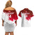 Custom England Rugby Couples Matching Off Shoulder Short Dress and Hawaiian Shirt 2023 Go Champions World Cup Red Rose - Wonder Print Shop