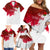 Custom England Rugby Family Matching Off Shoulder Short Dress and Hawaiian Shirt 2023 Go Champions World Cup Red Rose - Wonder Print Shop