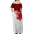 Custom England Rugby Off Shoulder Maxi Dress 2023 Go Champions World Cup Red Rose - Wonder Print Shop