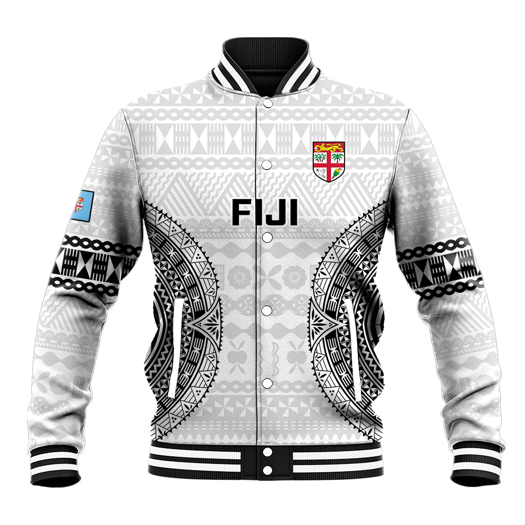 Custom Fiji Rugby Baseball Jacket 2023 Go Champions World Cup Fijian Tapa Pattern - Wonder Print Shop