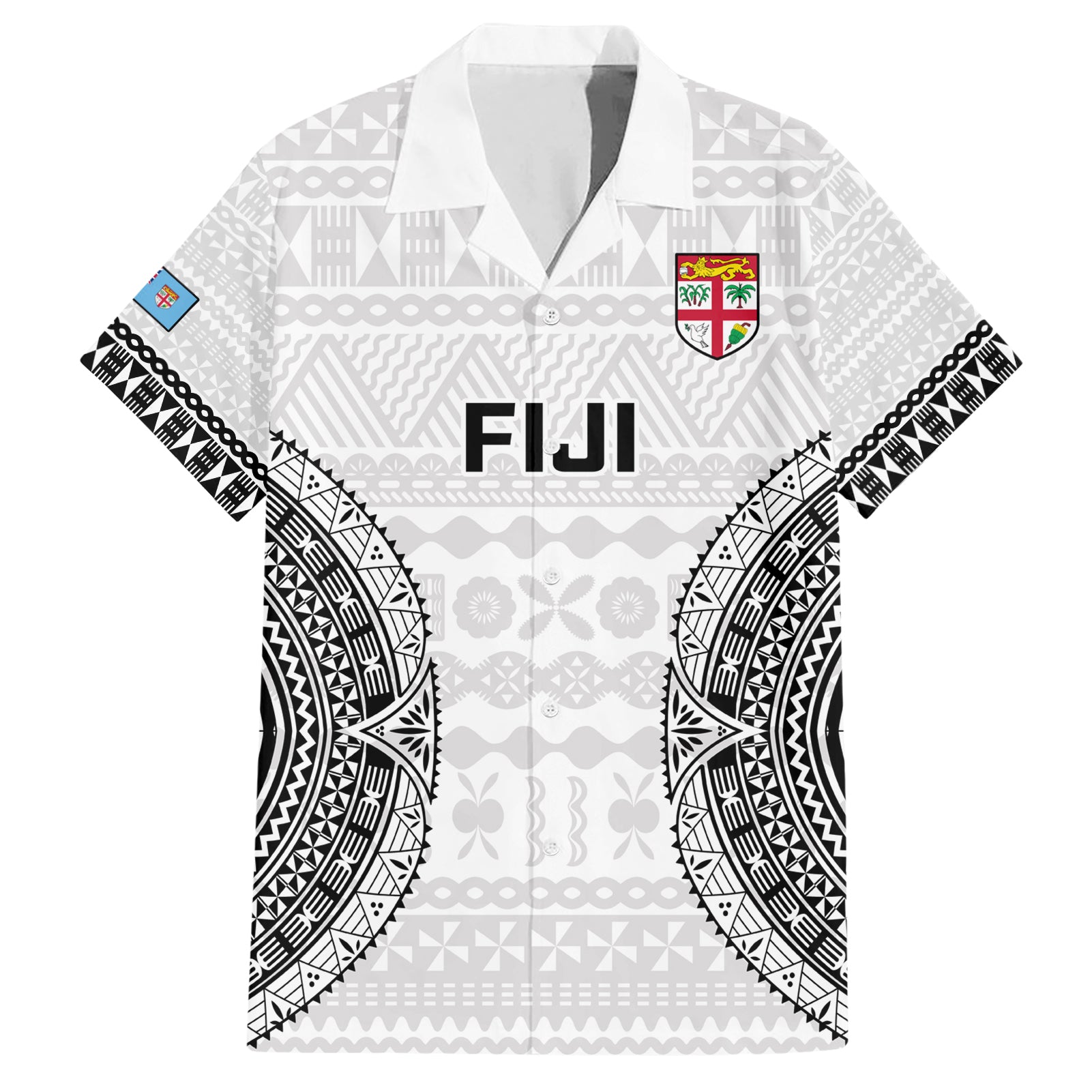 Custom Fiji Rugby Hawaiian Shirt 2023 Go Champions World Cup Fijian Tapa Pattern - Wonder Print Shop