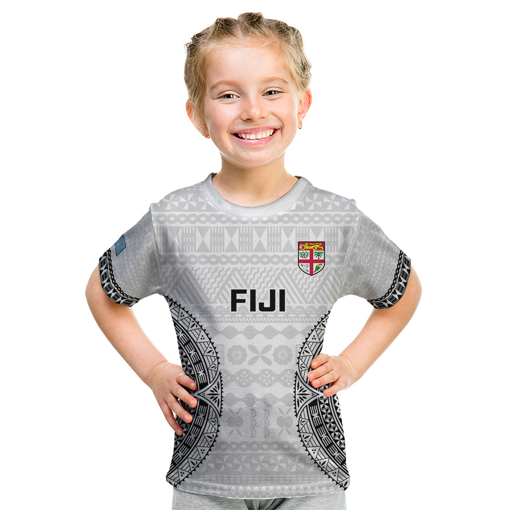 Custom Fiji Rugby Kid T Shirt 2023 Go Champions World Cup Fijian Tapa Pattern - Wonder Print Shop