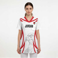 Jordan Football Custom Scrub Top Go The Chivalrous Ones - Wonder Print Shop