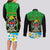 Personalised Tanzania Independence Day Couples Matching Long Sleeve Bodycon Dress and Long Sleeve Button Shirt Heri ya Siku ya Uhuru African Pattern - Wonder Print Shop