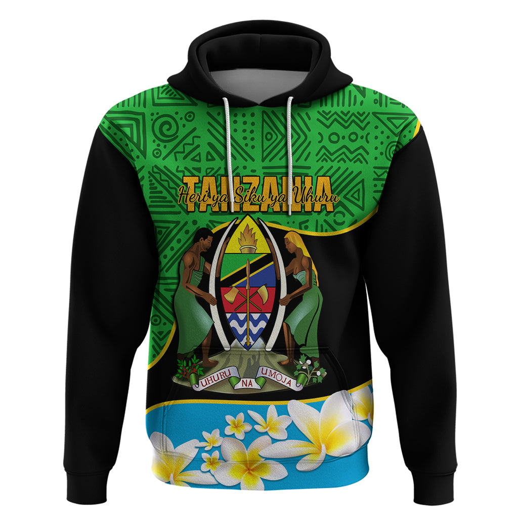 Personalised Tanzania Independence Day Hoodie Heri ya Siku ya Uhuru African Pattern - Wonder Print Shop