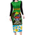 Personalised Tanzania Independence Day Long Sleeve Bodycon Dress Heri ya Siku ya Uhuru African Pattern - Wonder Print Shop