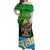 Personalised Tanzania Independence Day Off Shoulder Maxi Dress Heri ya Siku ya Uhuru African Pattern - Wonder Print Shop