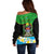 Personalised Tanzania Independence Day Off Shoulder Sweater Heri ya Siku ya Uhuru African Pattern - Wonder Print Shop