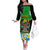 Personalised Tanzania Independence Day Off The Shoulder Long Sleeve Dress Heri ya Siku ya Uhuru African Pattern - Wonder Print Shop