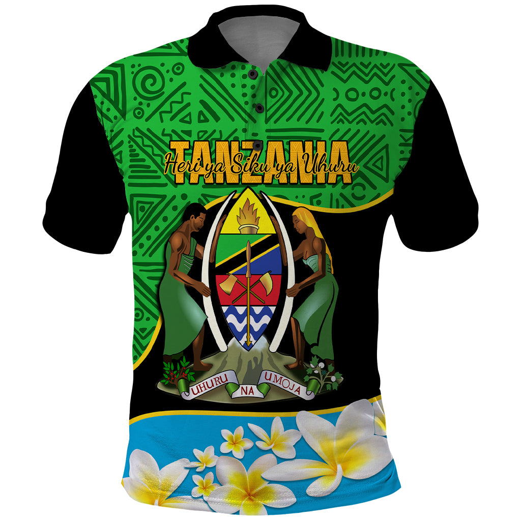 Personalised Tanzania Independence Day Polo Shirt Heri ya Siku ya Uhuru African Pattern - Wonder Print Shop