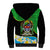 Personalised Tanzania Independence Day Sherpa Hoodie Heri ya Siku ya Uhuru African Pattern - Wonder Print Shop