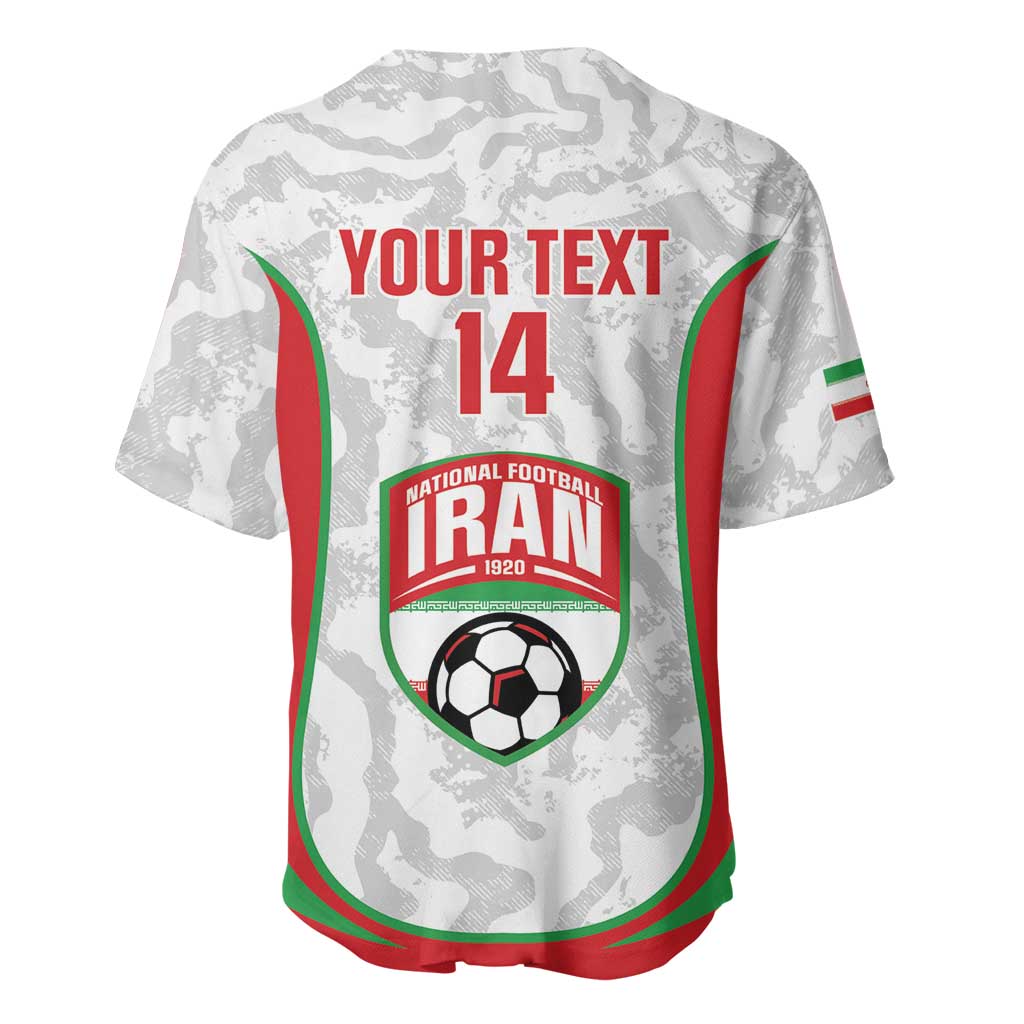 Iran Football Custom Baseball Jersey Come On Team Melli Cheetah - Wonder Print Shop