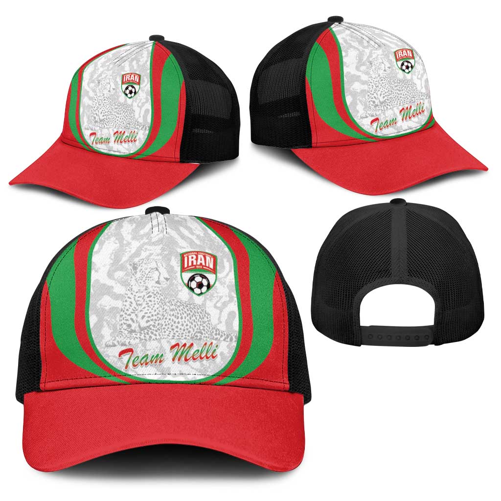 Iran Football Baseball Net Cap Come On Team Melli Cheetah - Wonder Print Shop
