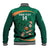 Custom Ireland Rugby Sevens Baseball Jacket Go Champions Irish Shamrock - Wonder Print Shop