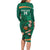 Custom Ireland Rugby Sevens Long Sleeve Bodycon Dress Go Champions Irish Shamrock - Wonder Print Shop