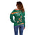 Custom Ireland Rugby Sevens Off Shoulder Sweater Go Champions Irish Shamrock