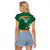 Custom Ireland Rugby Sevens Raglan Cropped T Shirt Go Champions Irish Shamrock