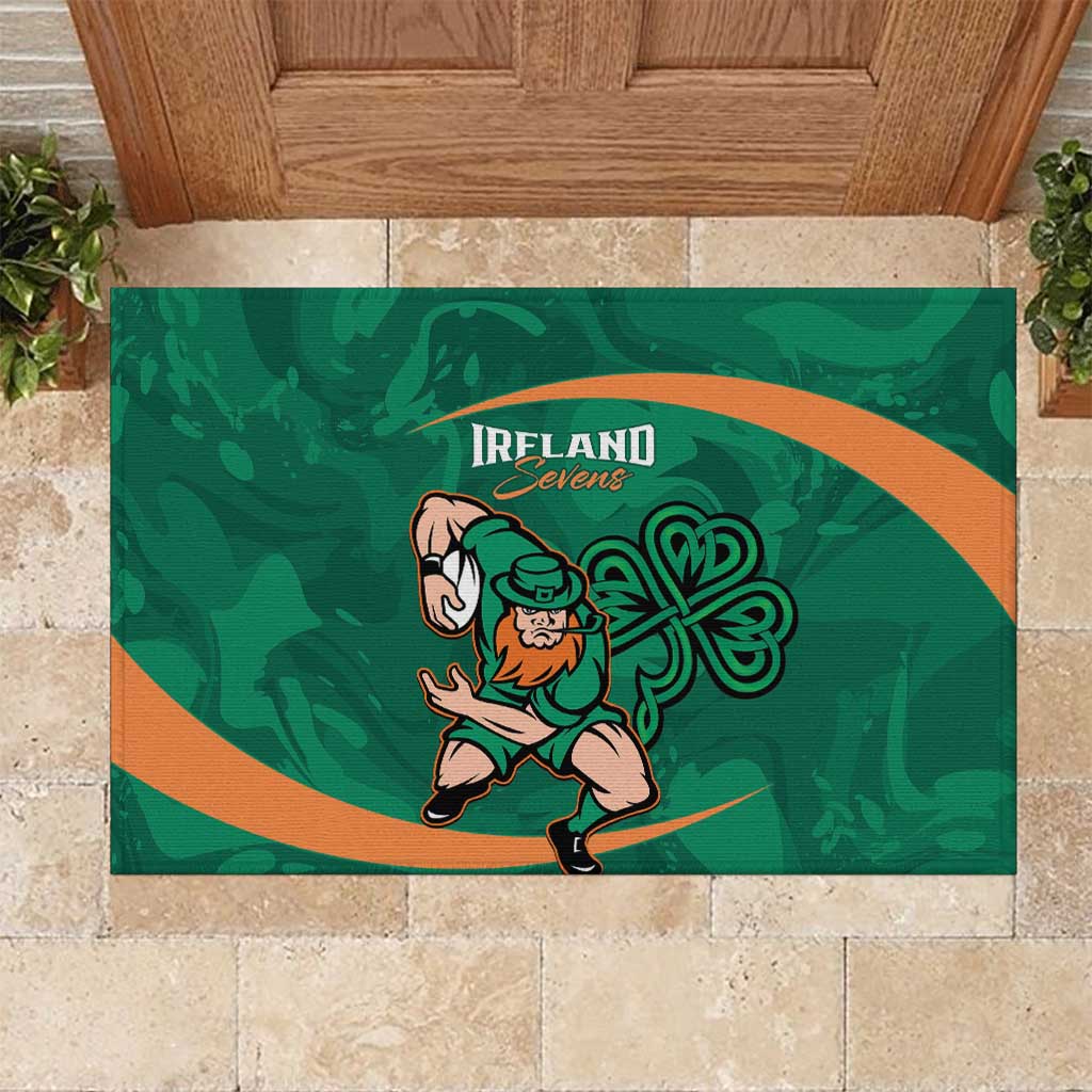 Ireland Rugby Sevens Rubber Doormat Go Champions Irish Shamrock