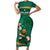 Custom Ireland Rugby Sevens Short Sleeve Bodycon Dress Go Champions Irish Shamrock