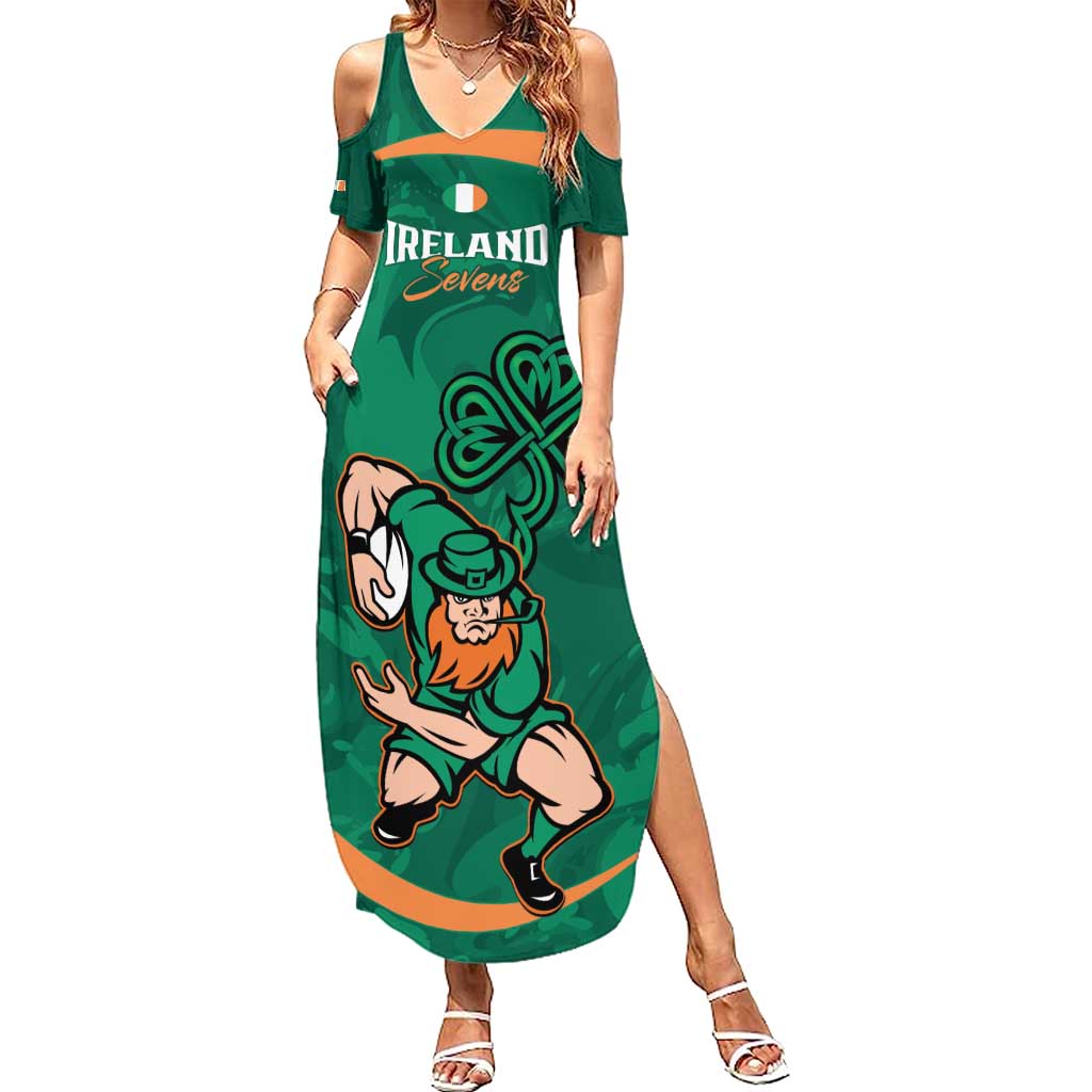 Custom Ireland Rugby Sevens Summer Maxi Dress Go Champions Irish Shamrock