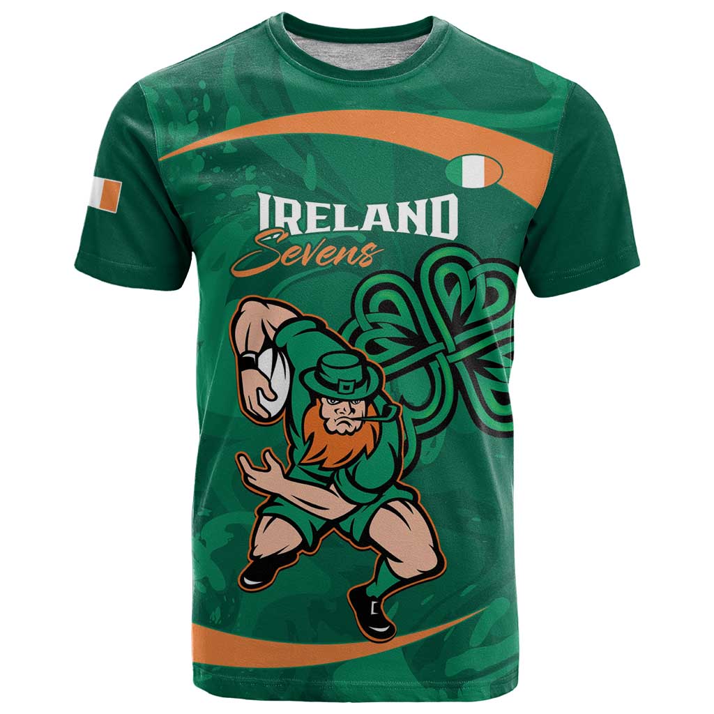 Custom Ireland Rugby Sevens T Shirt Go Champions Irish Shamrock