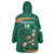 Custom Ireland Rugby Sevens Wearable Blanket Hoodie Go Champions Irish Shamrock