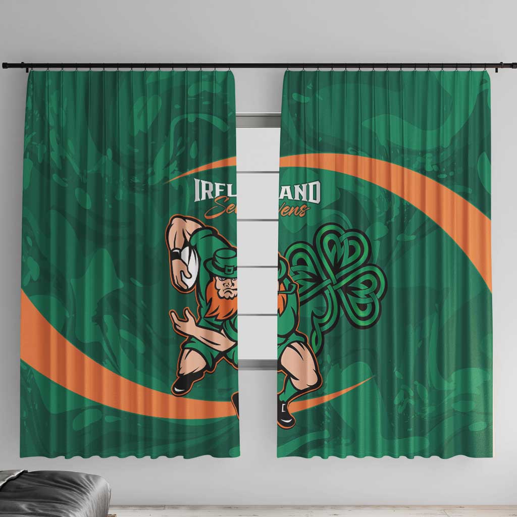 Ireland Rugby Sevens Window Curtain Go Champions Irish Shamrock