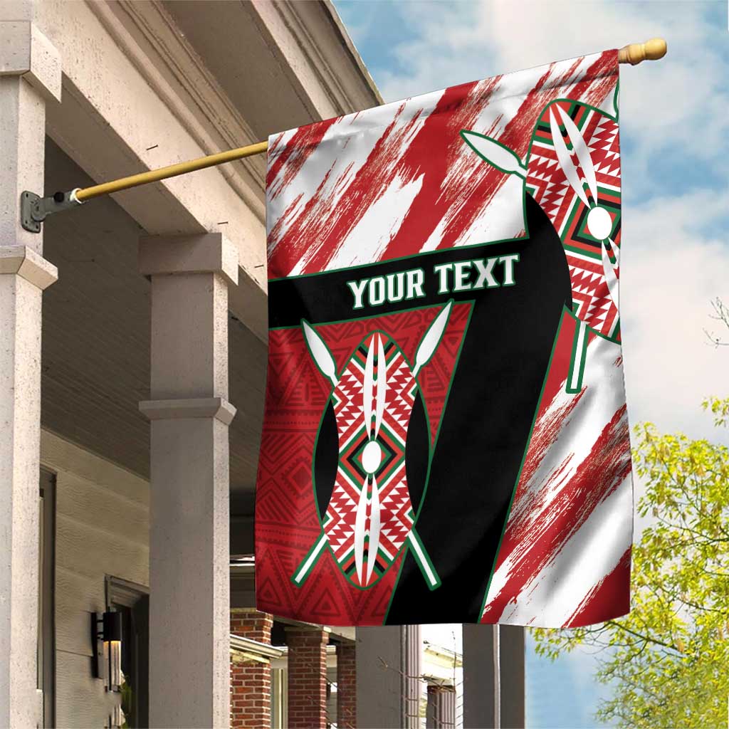 Custom Kenya Rugby Sevens Garden Flag Go Champions African Pattern - Wonder Print Shop