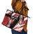 Custom Kenya Rugby Sevens Leather Tote Bag Go Champions African Pattern - Wonder Print Shop